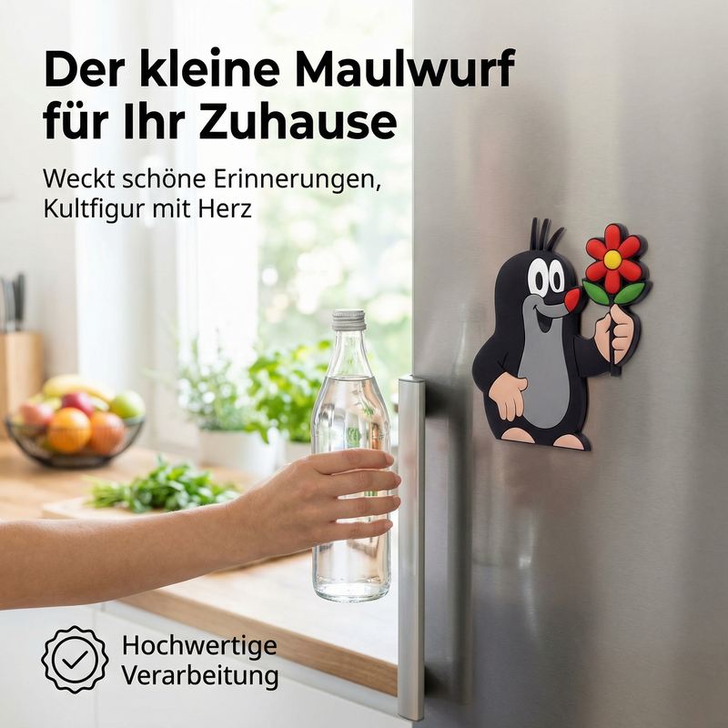 3D Magnet - kleiner Maulwurf als Gärtner