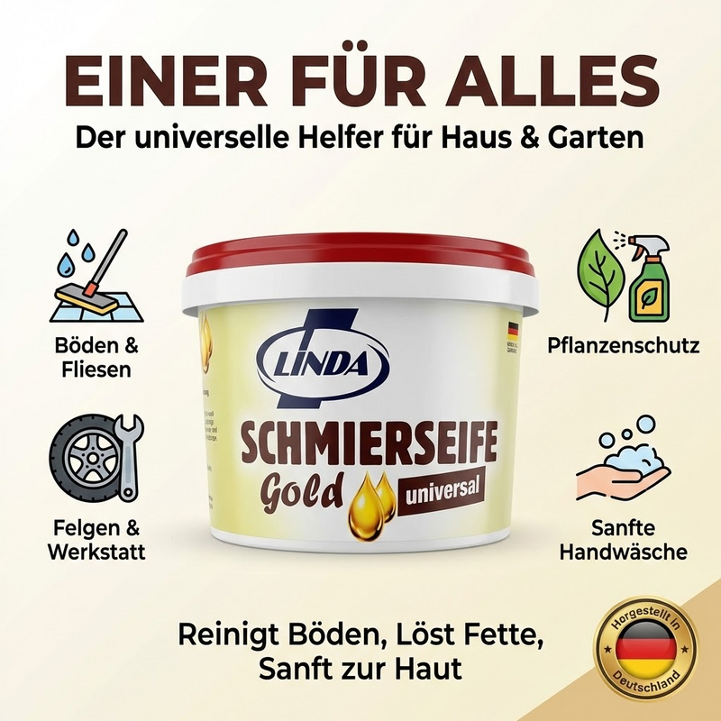Linda Schmierseife Gold - ohne Farb-, Duft- und Konservierungsstoffe 500ml