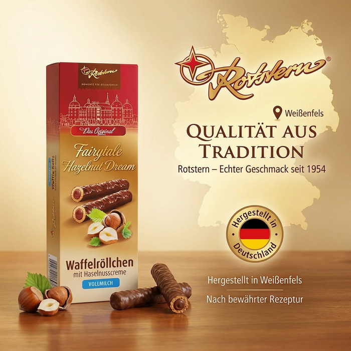 Waffelröllchen - Märchenhafter Haselnusstraum (Rotstern)