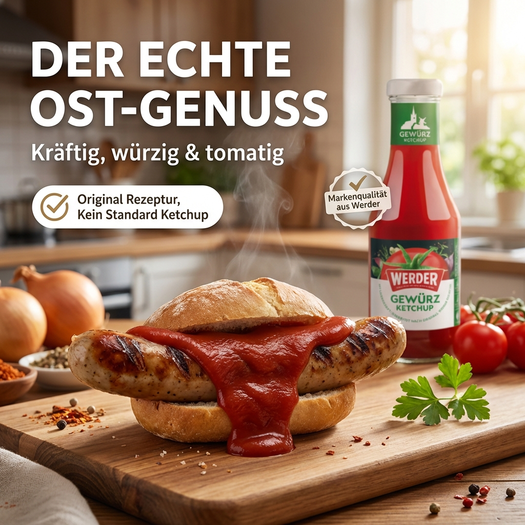 Werder Gewürzketchup – würzig-tomatig, vegan & glutenfrei – 450ml – Werder Feinkost