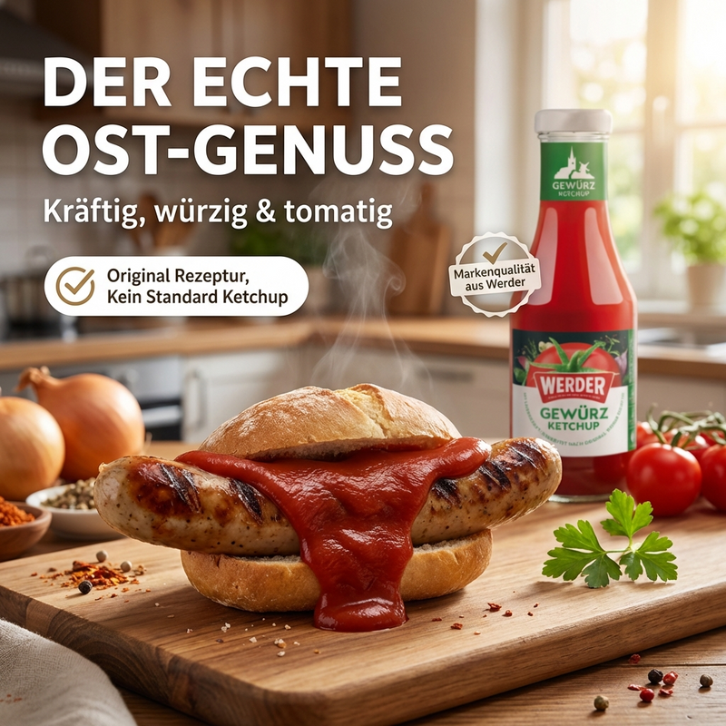 Werder Gewürzketchup – würzig-tomatig, vegan & glutenfrei – 450ml – Werder Feinkost