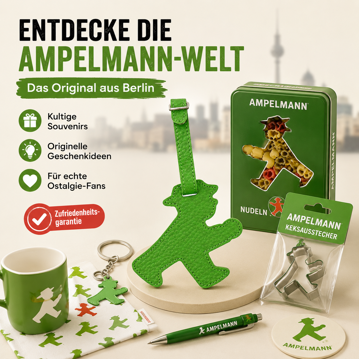 Kofferanhänger rot Steher Ampelmännchen