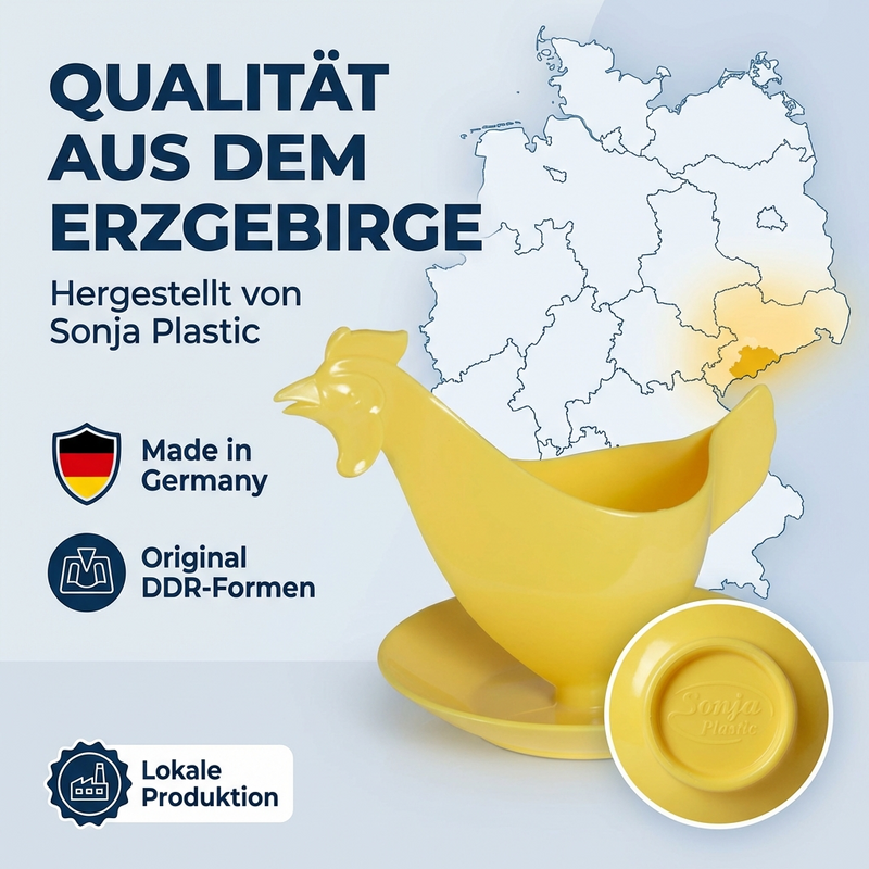 Eierbecher Frühstücks-Set - 6x Becher, 6x Löffel, 1x Geschenkbox