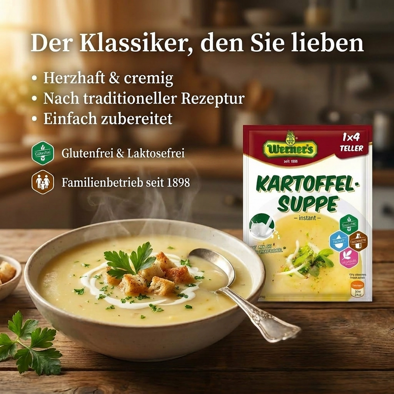 Werner Kartoffelsuppe, 4 Teller