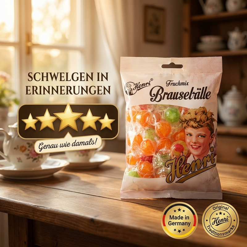 HENRI Brausebälle Mix Bonbon 250g