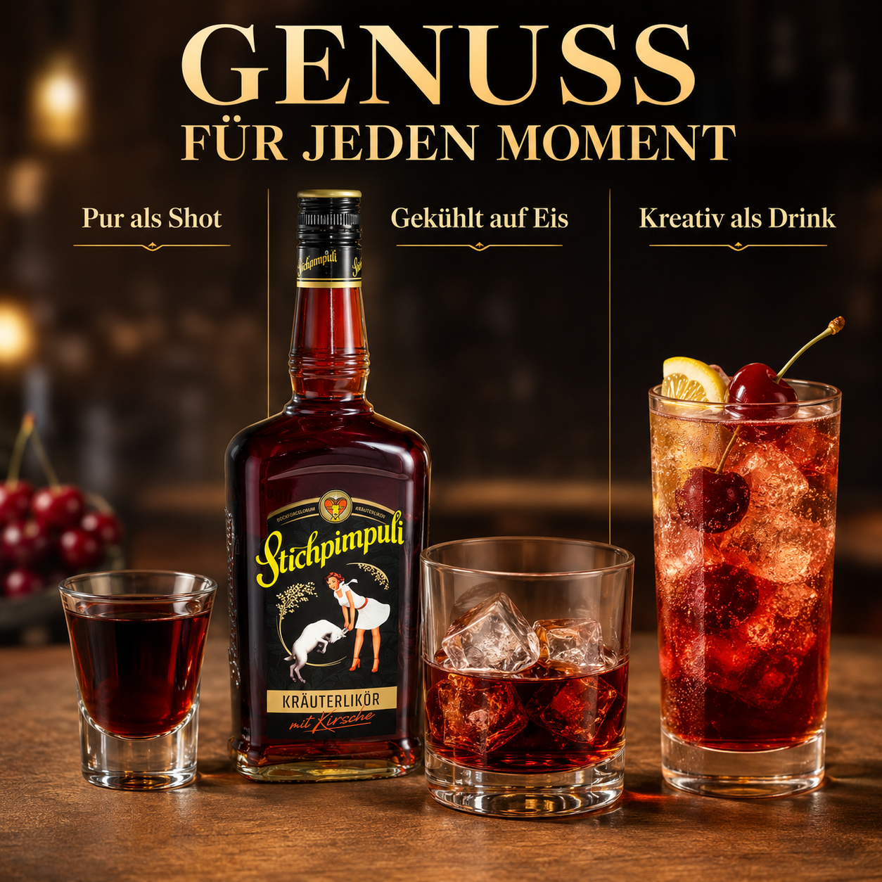 Stichpimpuli bockforcelorum, 0.70l - 35% vol. - Speziallikör