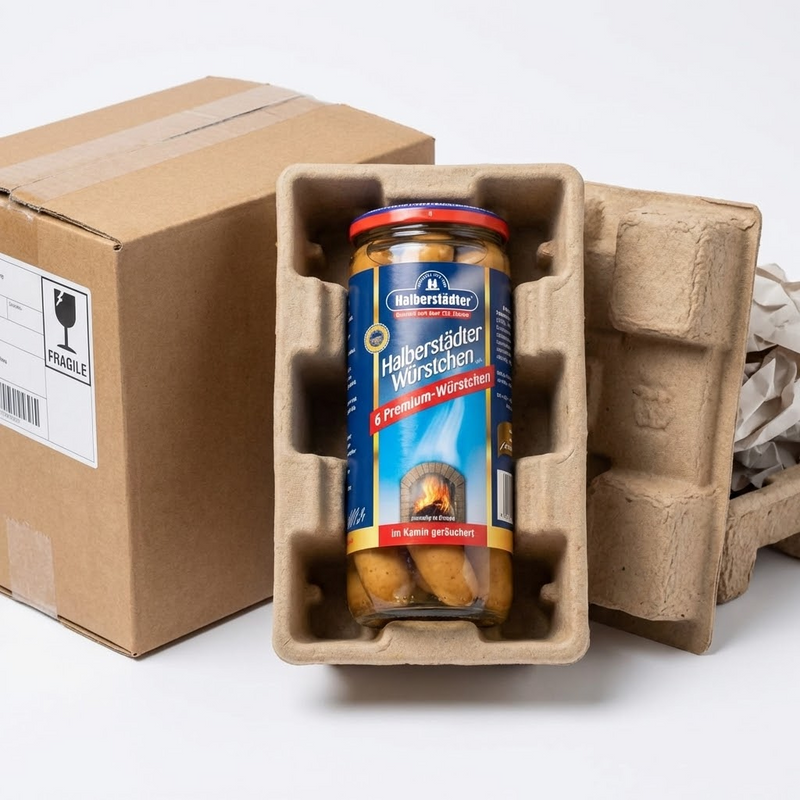 Halberstädter Premium-Würstchen im Glas 300g (6 x 50g) – im Kamin geräuchert einmalig in Europa
