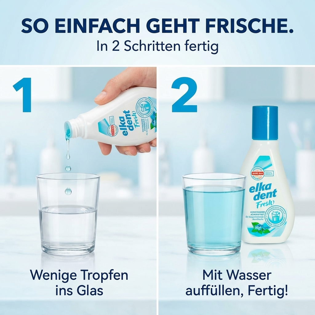 Elkadent Mundwasser - Fresh, 125 ml