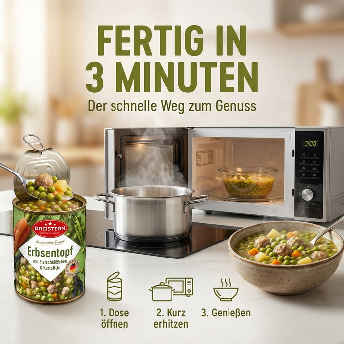Erbsen - Eintopf mit Fleischklößchen (Dreistern) 800g