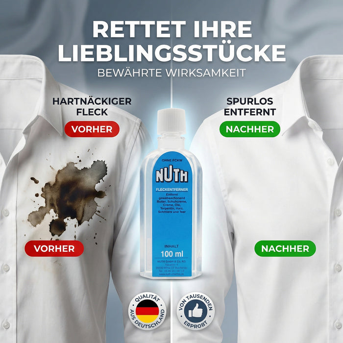 NUTH - Fleckentferner effektiv-schonend - bewährt seit Generationen, 100ml