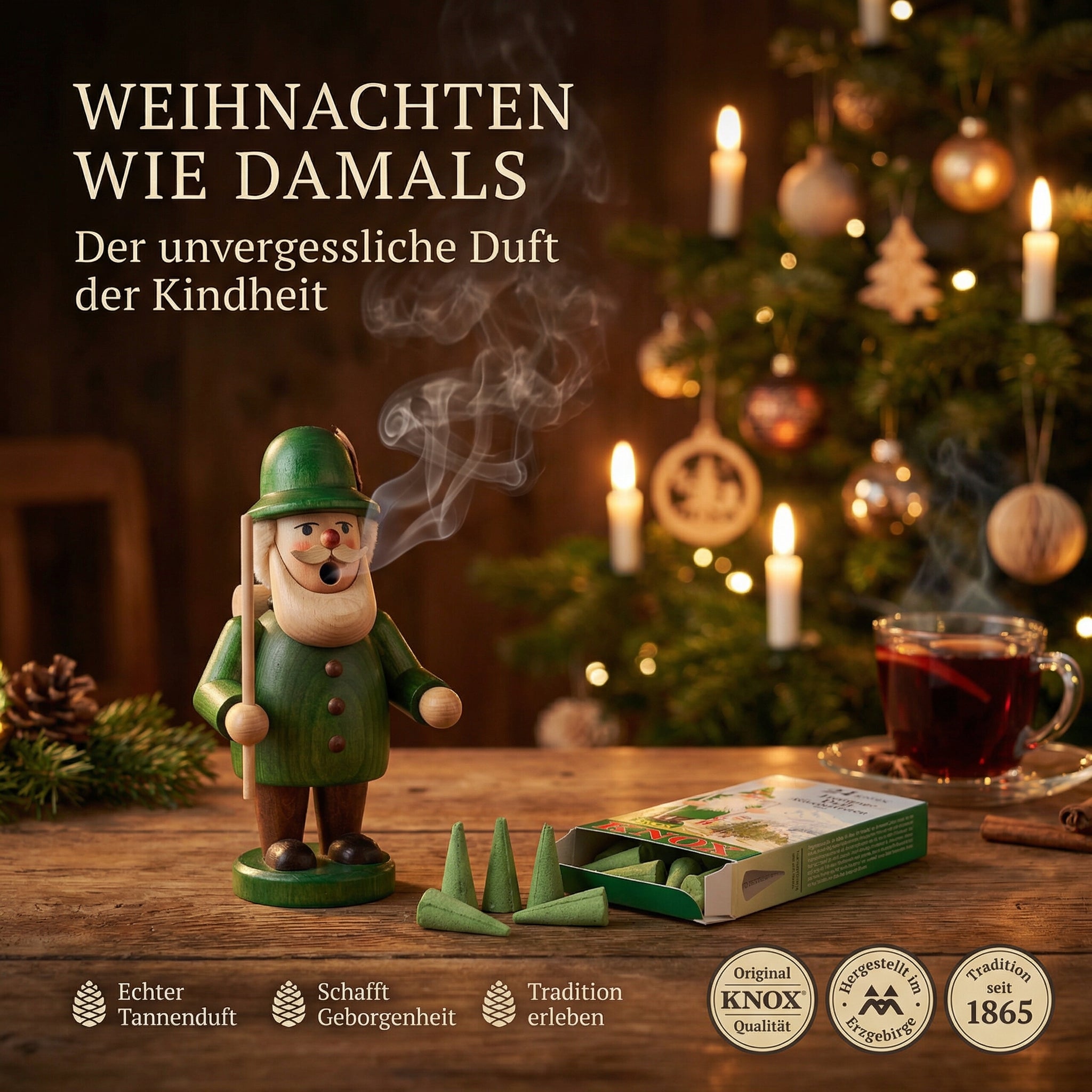 Knox Räucherkerzen mit Tannenduft - 24 Stück