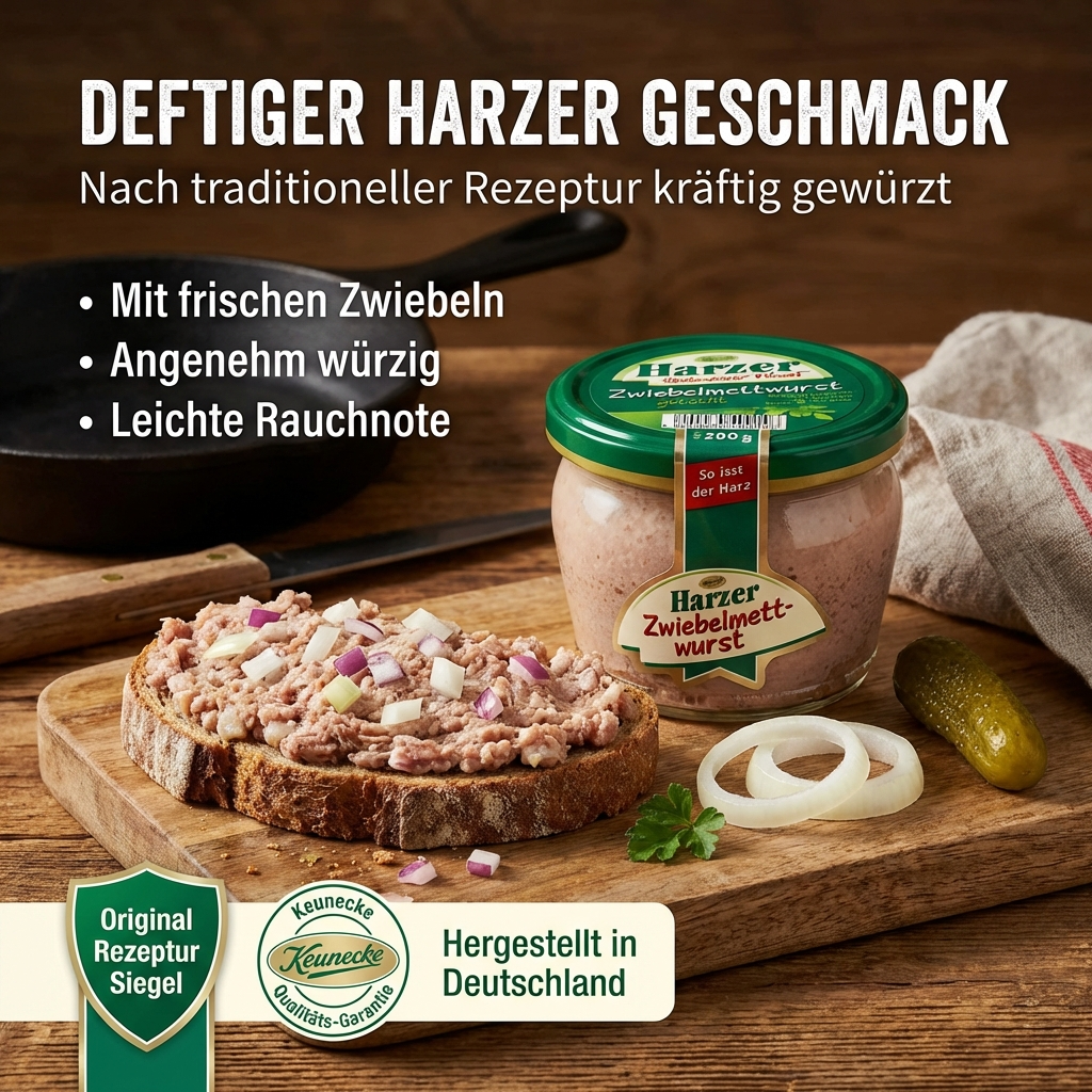 Keunecke Harzer Zwiebelmettwurst, 200g
