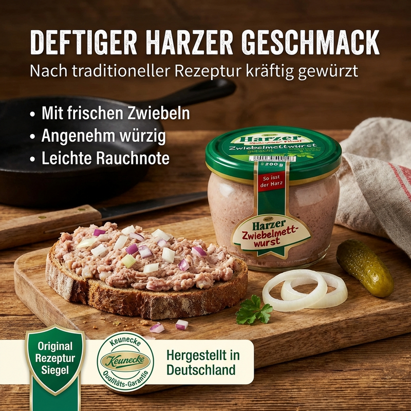 Keunecke Harzer Zwiebelmettwurst, 200g