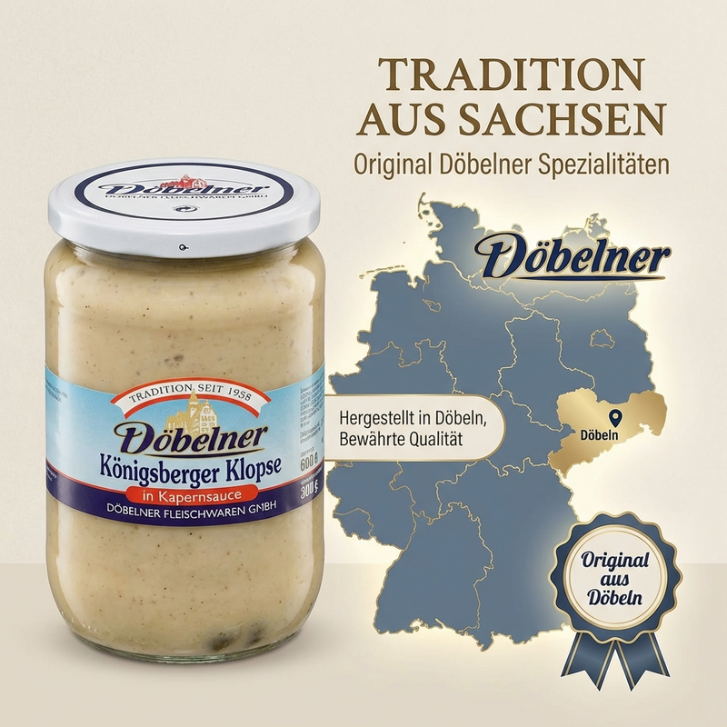 Döbelner Königsberger Klopse in feiner Kapernsauce 600g - Tradition seit 1958