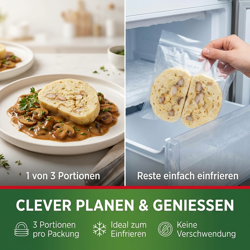 Werner's Böhmische Knödel - 3 Portionen Fertigmehlmischung -  Originalrezept aus Österreich