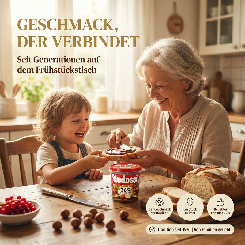 Nudossi - Nuß Nougat Creme, 200g - 36% Haselnüsse