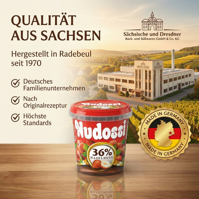 Nudossi - Nuß Nougat Creme, 200g - 36% Haselnüsse