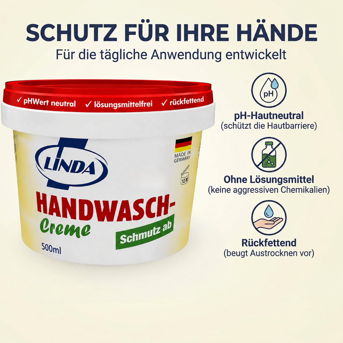 Linda Schmutz ab - Handwasch-Creme