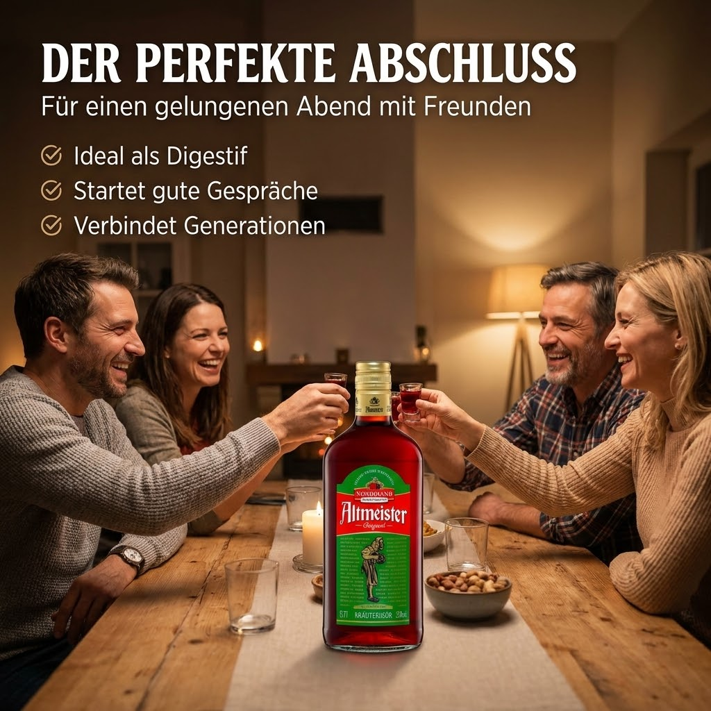 Original Altmeister Kräuterlikör aus 42 Kräutern 0,7l mit Alkoholgehalt von 32% vol.