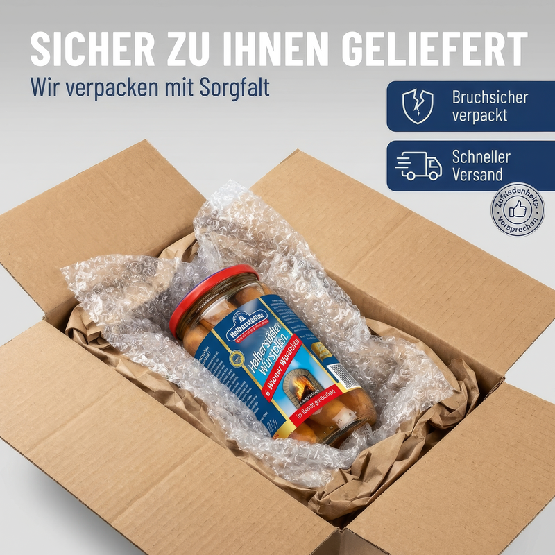 Halberstädter Wiener Würstchen i.z.Saitl. - 6St. 250g - Kamin geräuchert