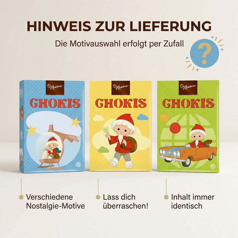 Chokis - Sandmann Vollmilch-Schokolade-Bohne mit Tiermotiven - Rotstern 50g