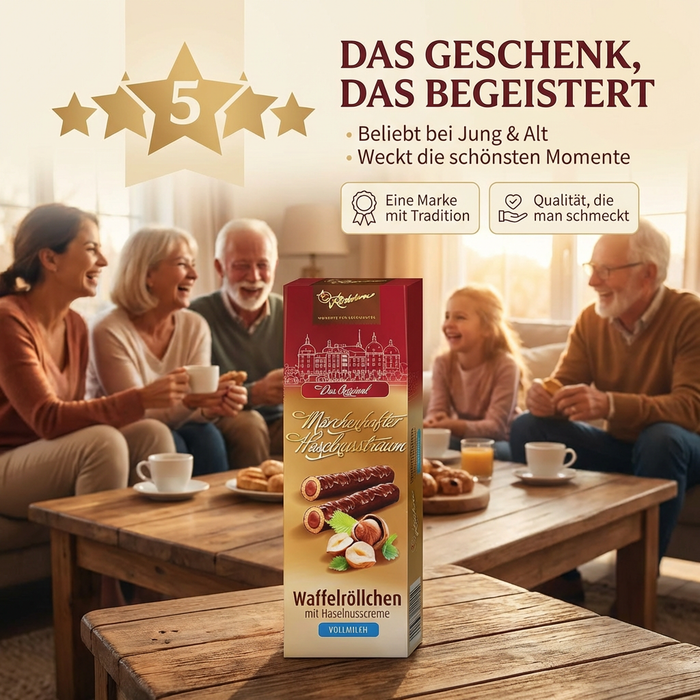 Waffelröllchen - Märchenhafter Haselnusstraum (Rotstern)