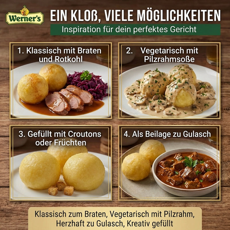 Werner Rohe Klöße aus Kartoffeln - 6 Stück im Beutel