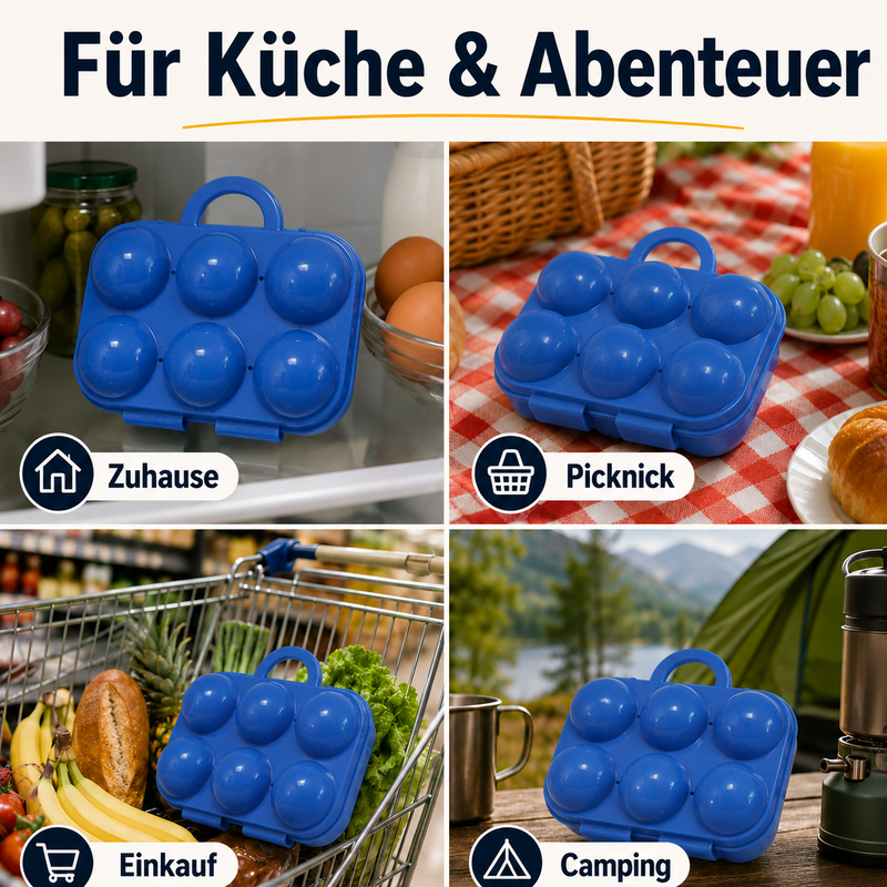 Eierträger 6er in Blau