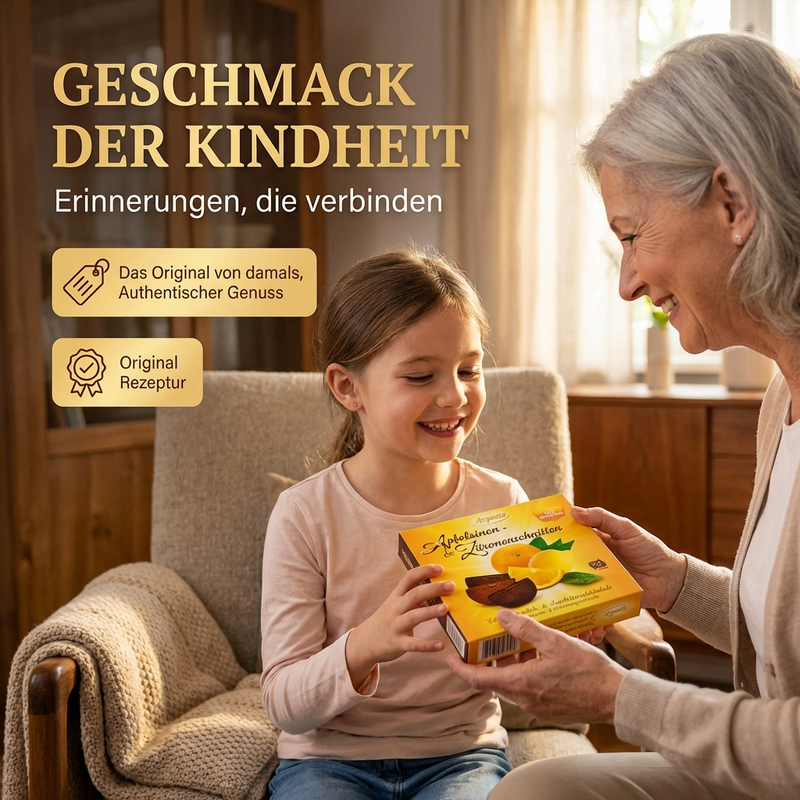 Argenta Apfelsinen- & Zitronenschnitten – fruchtig-herb in Nostalgiepackung 85 g
