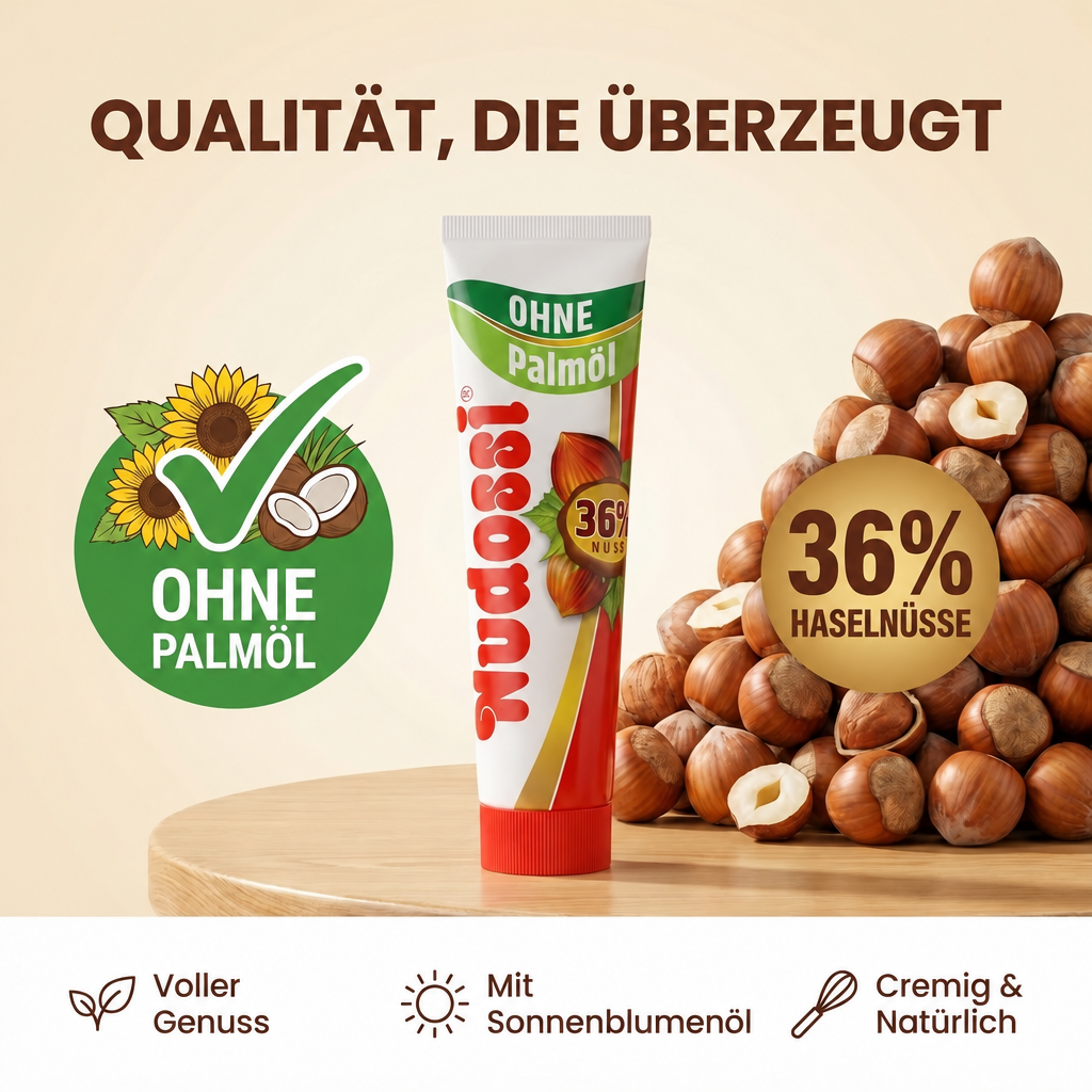 Nuss- Nougat Creme  Tube 185g (Nudossi)