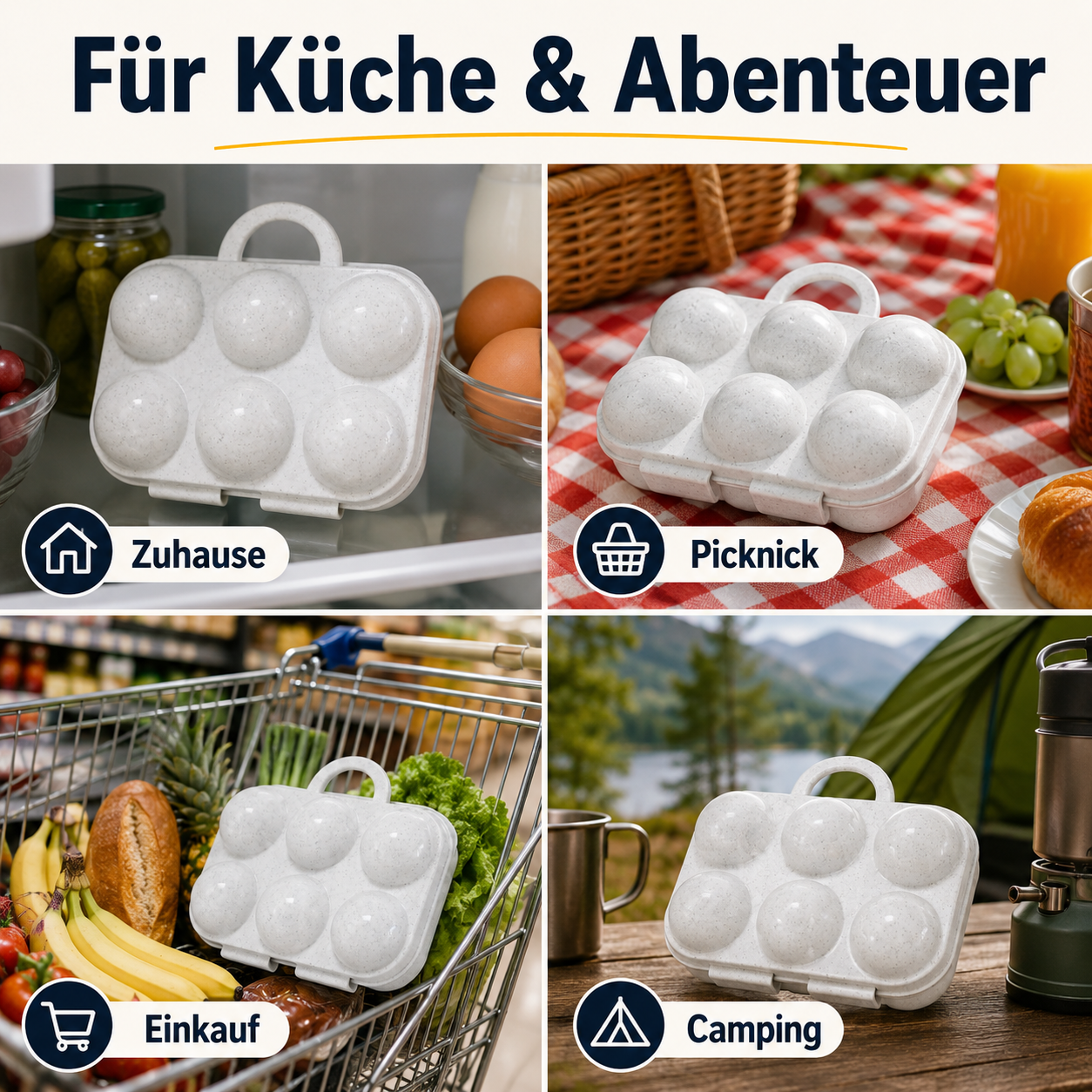 Eierträger 6er in Weiß