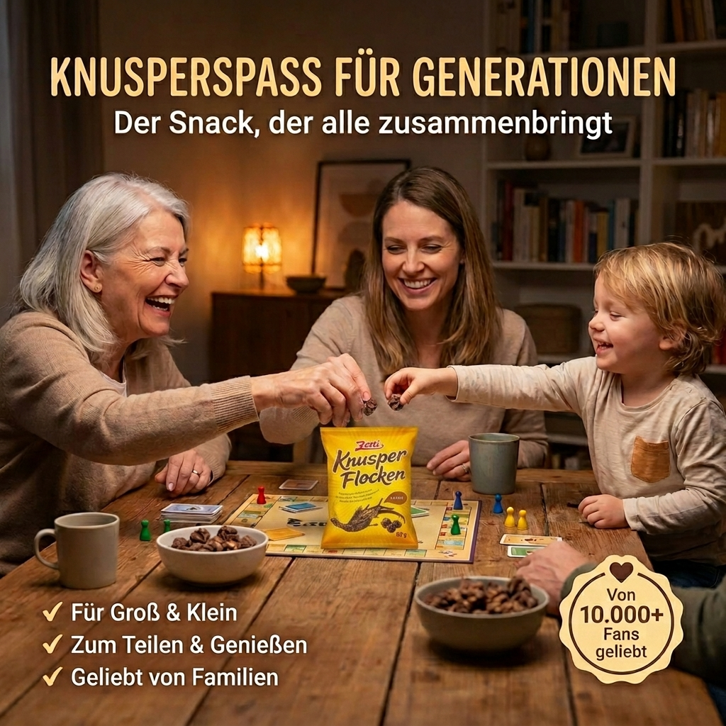 Zetti Knusperflocken Mini - Knuspriges Knäckebrot in feinster Vollmilchschokolade