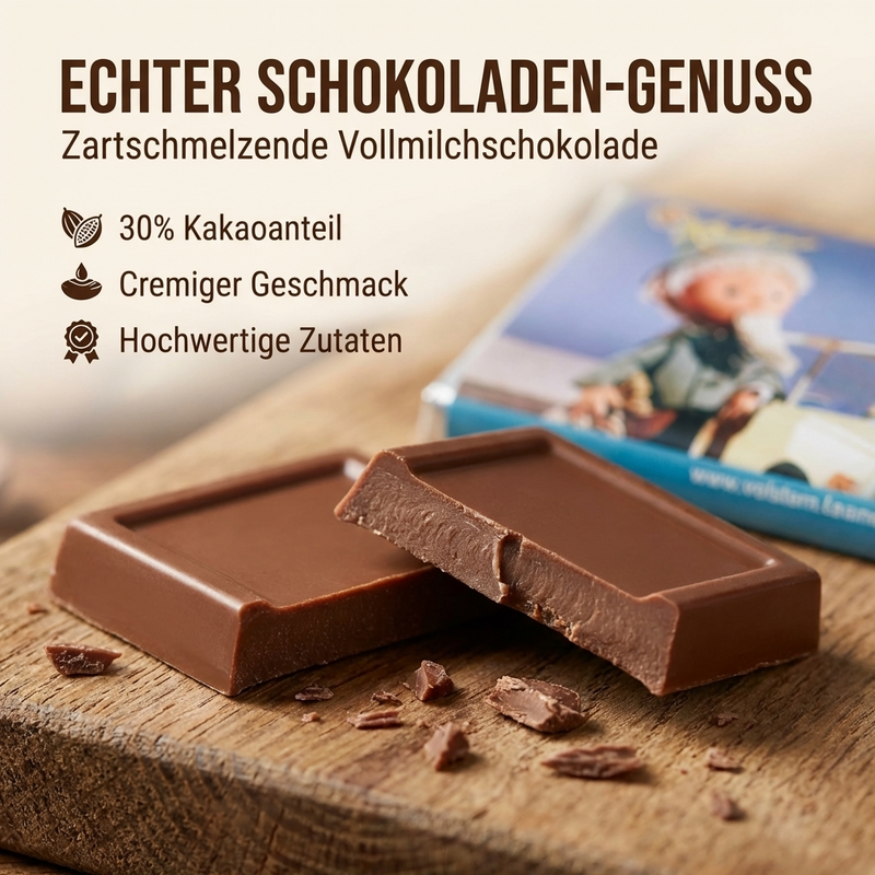 4x Vollmilch-Schokolade-Täfelchen (Sandmann, Pittiplatsch & Freunde) 60g