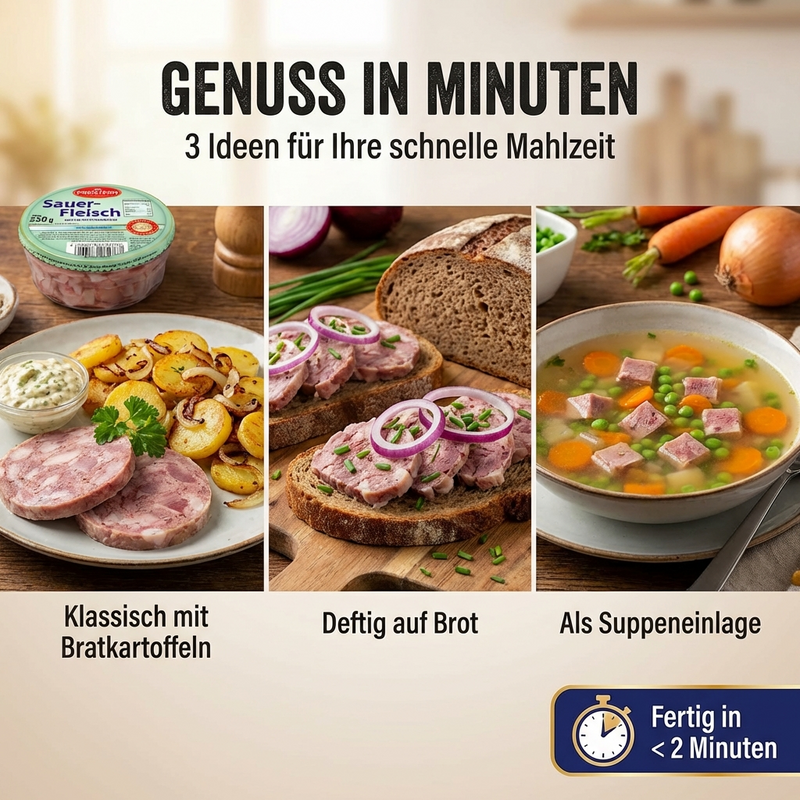 Dreistern Sauerfleisch nach Art einer Fleischsülze - frisch gekühlt sofort genießen - 250g