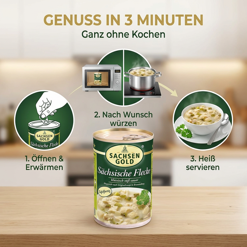 Sachsen Gold - Sächsische Flecke - klassisch süß-sauer - sofort tafelfertig - 400g