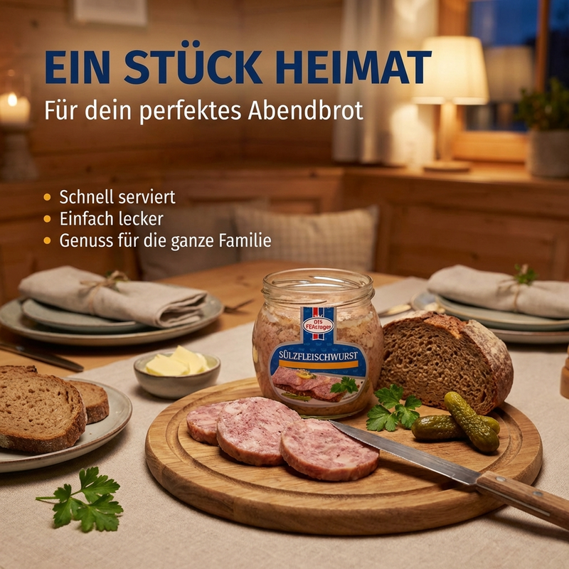 Die Thüringer Sülzfleischwurst im Glas - deftig & herzhaft mit feiner Würze - 300g