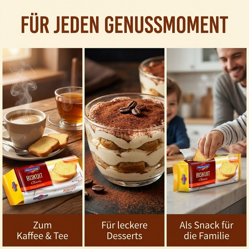 Neukircher Biskuit Classic – kross gerösteter Biskuit mit Tradition seit 1900, 75 g