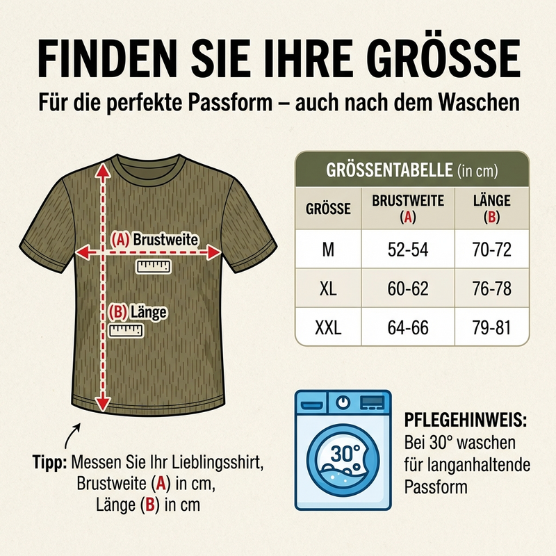 T-Shirt im NVA-Look mit Streifen - 100% Baumwolle - unisex