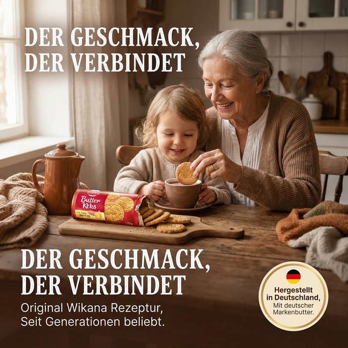 Wikana Butterkeks 125g – Knuspriger Genuss mit feiner Butternote