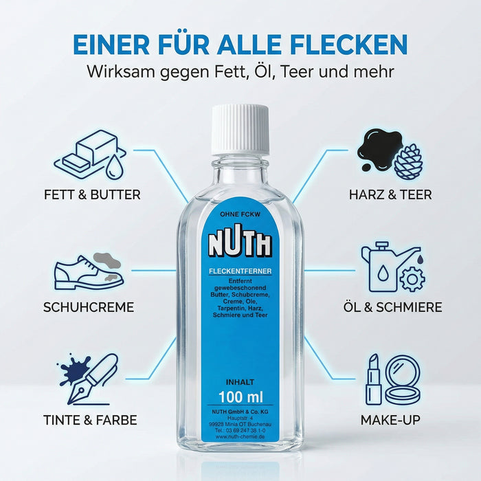 NUTH - Fleckentferner effektiv-schonend - bewährt seit Generationen, 100ml