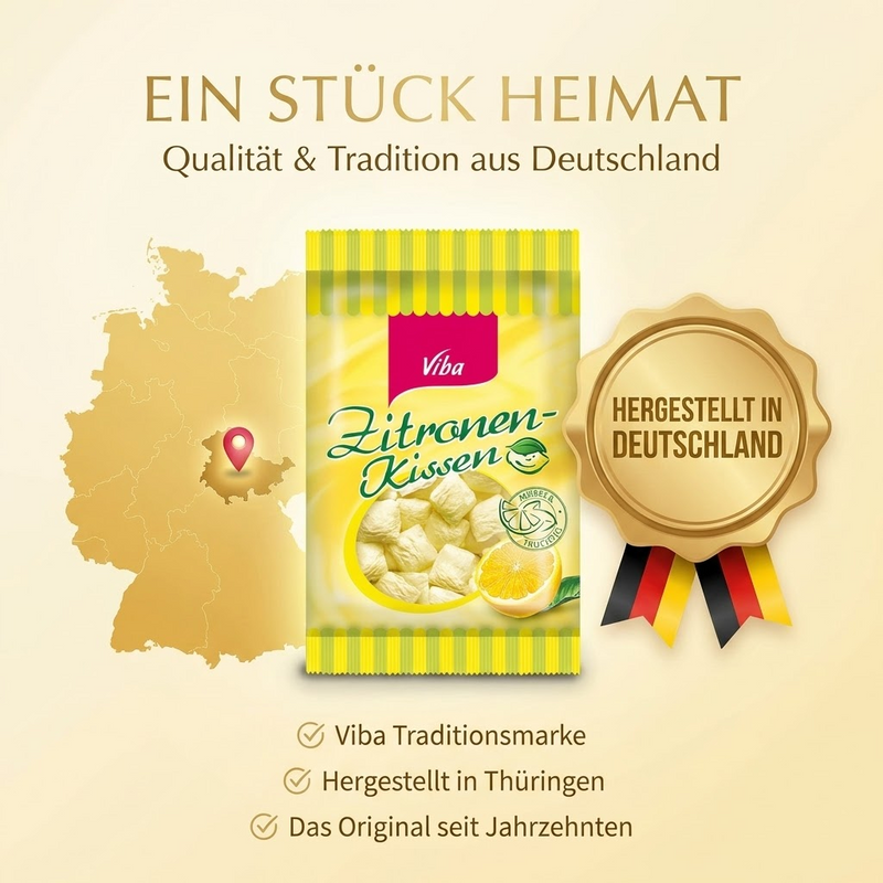 Viba Zitronen Kissen 90g, mürbe & fruchtiger Zitronengeschmack