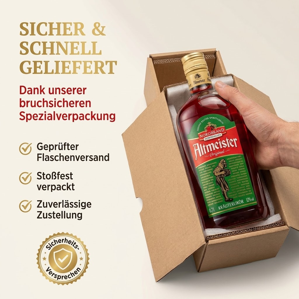 Original Altmeister Kräuterlikör aus 42 Kräutern 0,7l mit Alkoholgehalt von 32% vol.
