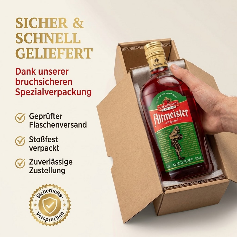 Original Altmeister Kräuterlikör aus 42 Kräutern 0,7l mit Alkoholgehalt von 32% vol.