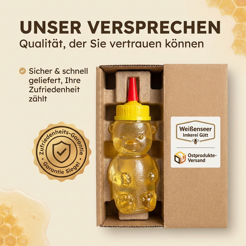 Kleiner Bär mit Honig – Akazienhonig naturbelassen & ungefiltert, 250 g