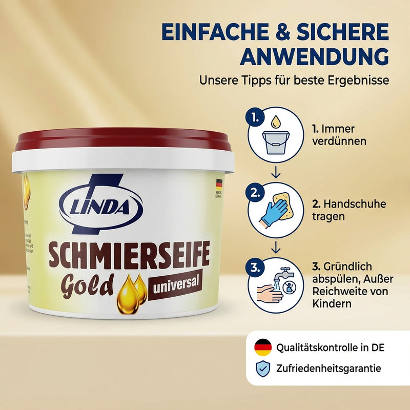 Linda Schmierseife Gold - ohne Farb-, Duft- und Konservierungsstoffe 500ml