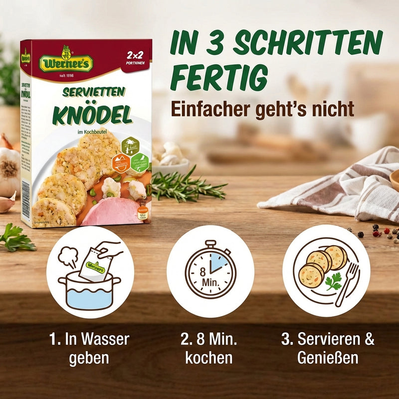 Werner Serviettenknödel, 2x2 St. im Beutel