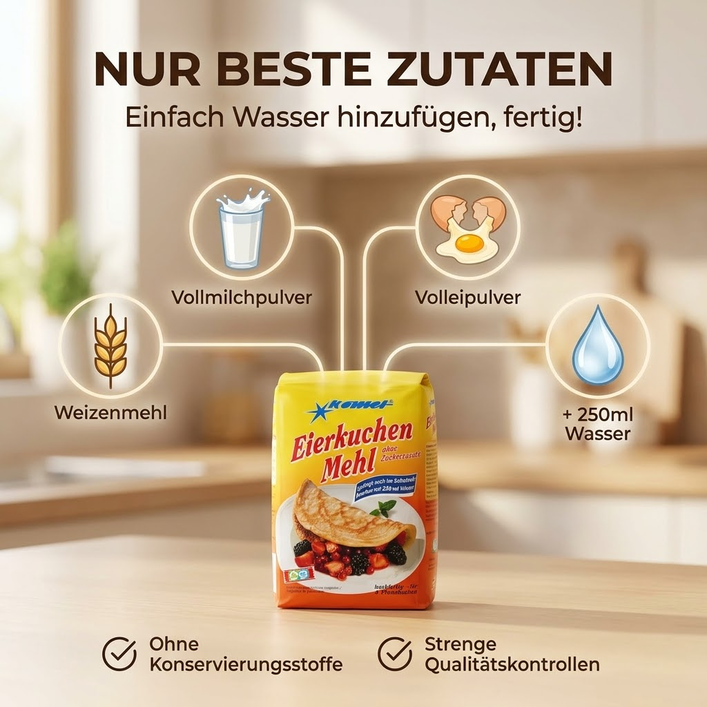 Komet Eierkuchenmehl ohne Zuckerzusatz