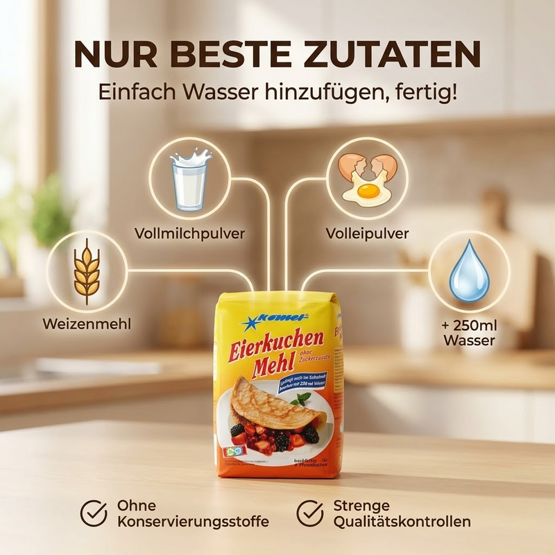 Komet Eierkuchenmehl ohne Zuckerzusatz