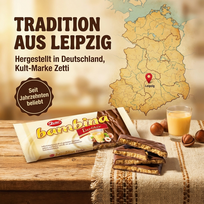 Zetti Bambina Eierlikör Tafel Karamell und Haselnußsplittern 100g