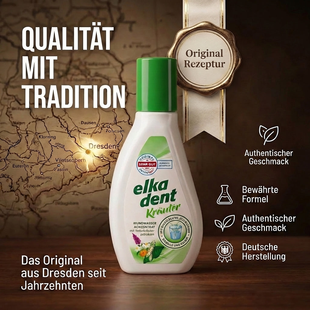 Elkadent Mundwasser - Kräuter, 125 ml